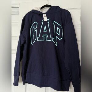 GAP Dark Blue Hoodie with Light Blue Logo